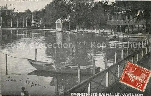 AK / Ansichtskarte Enghien les Bains Bords du lac Pavillon Enghien les Bains