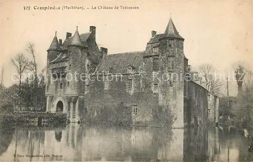 AK / Ansichtskarte Campeneac Chateau de Trecesson Wasserschloss Campeneac