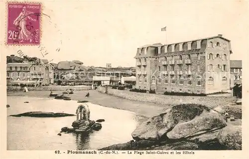 AK / Ansichtskarte Ploumanach Plage Saint Guirec et les hotels Ploumanach