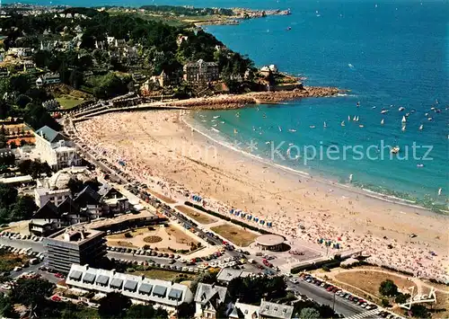 AK / Ansichtskarte Perros Guirec Fliegeraufnahme Plage de Trestraou Perros Guirec