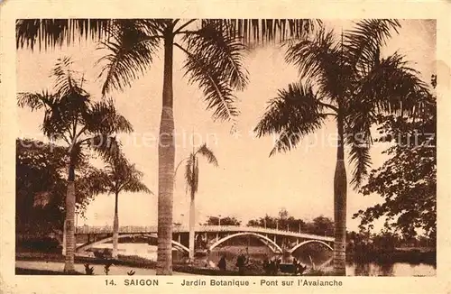 AK / Ansichtskarte Saigon Jardin Botanique Pont sur l Avalanche saigon
