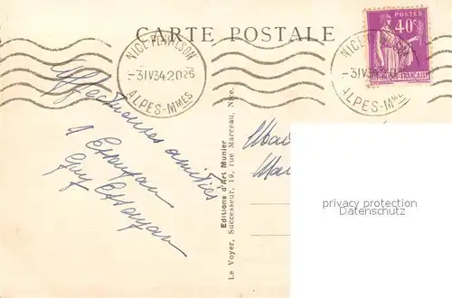 AK / Ansichtskarte Nice_Alpes_Maritimes Quai des Etats Unis Cote d Azur vue prise de la Jetee Promenade Nice_Alpes_Maritimes