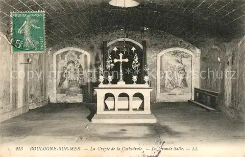 AK / Ansichtskarte Boulogne sur Mer La Crypte de la Cathedrale Grande Salle Boulogne sur Mer