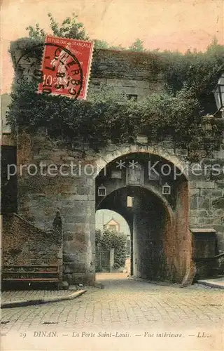 AK / Ansichtskarte Dinan Porte Saint Louis vue interieure Dinan