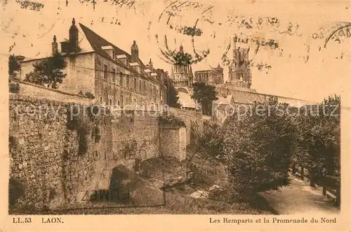 AK / Ansichtskarte Laon_Aisne Les remparts et la promenade du nord Laon_Aisne