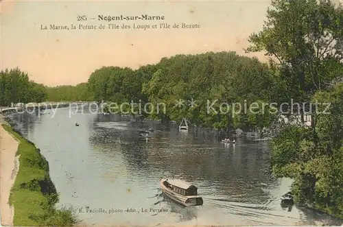 AK / Ansichtskarte Nogent sur Marne La Marne Point de l Ile des Loups et l Ile de Beaute Nogent sur Marne