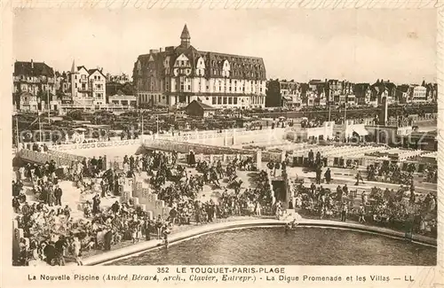 AK / Ansichtskarte Le_Touquet Paris Plage La nouvelle piscine Digue Promenade et les villas Le_Touquet Paris Plage