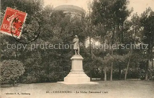 AK / Ansichtskarte Cherbourg_Octeville_Basse_Normandie Statue Emmanuel Liais Cherbourg_Octeville
