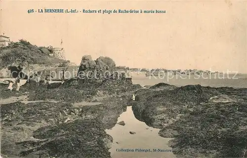 AK / Ansichtskarte La_Bernerie en Retz Rochers et Plage de Roche Grise a maree basse La_Bernerie en Retz