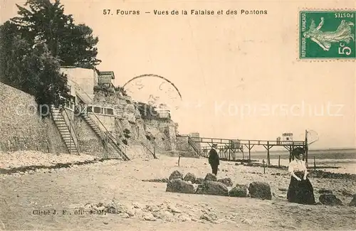 AK / Ansichtskarte Fouras_Charente Maritime Vues de la falaise et des pontons Fouras Charente Maritime