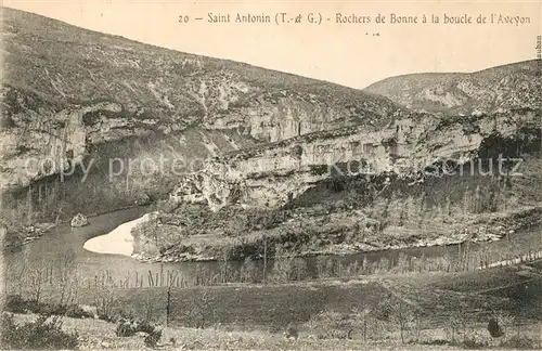 AK / Ansichtskarte Saint Antonin Noble Val Rochers de Bonne a la boucle de l Aveyon Saint Antonin Noble Val