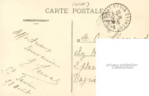 AK / Ansichtskarte Saint Savin_Hautes Pyrenees Vue generale prise de Pietat Saint Savin