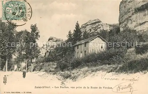 AK / Ansichtskarte Saint Mihiel Les Roches Route de Verdun Saint Mihiel