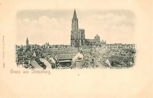 AK / Ansichtskarte Strasbourg_Alsace mit M?nster Strasbourg Alsace