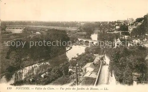 AK / Ansichtskarte Poitiers_Vienne Panorama Vallee du Clain vue prise des Jardins de Blossac Poitiers Vienne