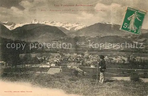 AK / Ansichtskarte Oust Panorama et le Mont Vallier Pyrenees Ariegeoises Oust