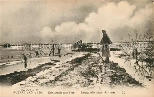 AK / Ansichtskarte Ramscapelle sous l eau Grande Guerre 1914 1916 1. Weltkrieg Ramscapelle