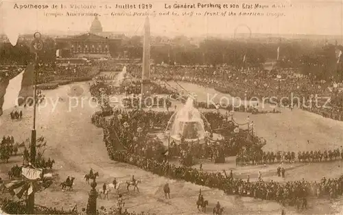 AK / Ansichtskarte Paris Apotheose de la Victoire Juillet 1919 General Pershing Paris