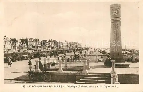 AK / Ansichtskarte Le_Touquet Paris Plage Horloge et la digue Le_Touquet Paris Plage