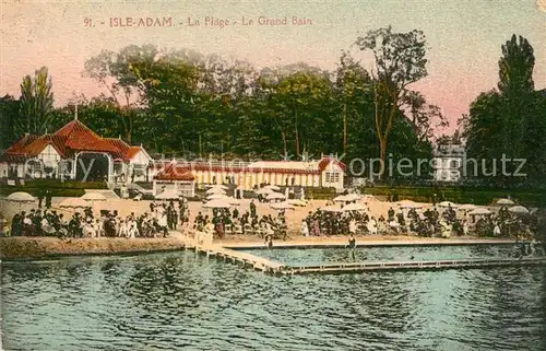 AK / Ansichtskarte L_Isle Adam La plage grand bain L_Isle Adam