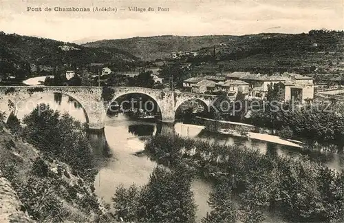 AK / Ansichtskarte Chambonas Panorama Village du pont Chambonas