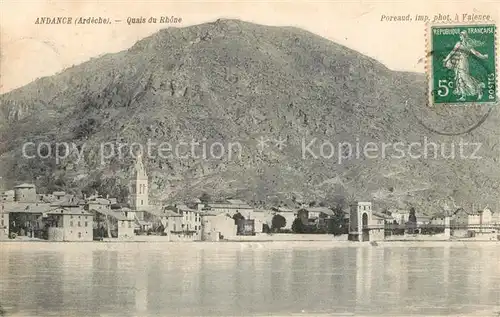 AK / Ansichtskarte Andance Quais du Rhone Andance