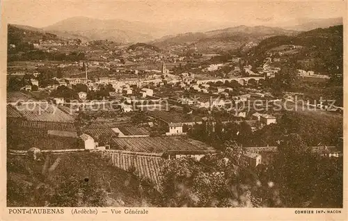 AK / Ansichtskarte Aubenas Pont d Aubenas vue generale Aubenas