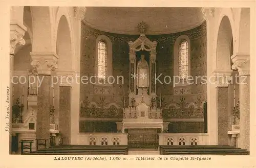 AK / Ansichtskarte Lalouvesc Interieur de la Chapelle Saint Ignace Lalouvesc