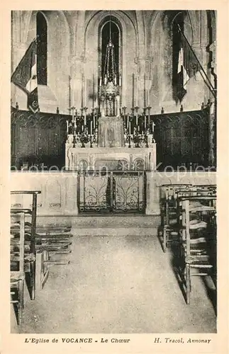 AK / Ansichtskarte Vocance Interieur de l eglise Vocance