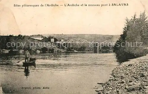AK / Ansichtskarte Salavas L Ardeche et le nouveau pont Salavas