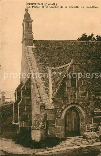 AK / Ansichtskarte Penvenan Portail et Clocher de la Chapelle du Port Blanc Penvenan