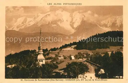 AK / Ansichtskarte Cordon Panorama et le Mont Blanc Alpes Cordon