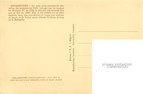 AK / Ansichtskarte Sallanches Vue generale Eglise et la Pointe d Areu Sallanches