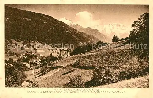 AK / Ansichtskarte Saint Gervais les Bains Panorama Paysage Dome du Miage Aiguille de Bionnassay Alpes Saint Gervais les Bains