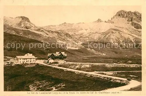 AK / Ansichtskarte Le_Lautaret Le Col et Route en lacets du Col du Galibier Alpes Le_Lautaret