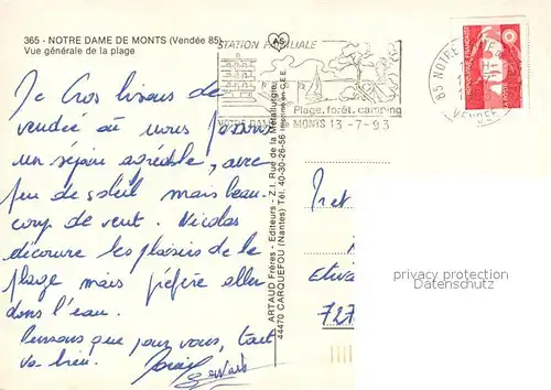 AK / Ansichtskarte Notre Dame de Monts Vue aerienne Notre Dame de Monts