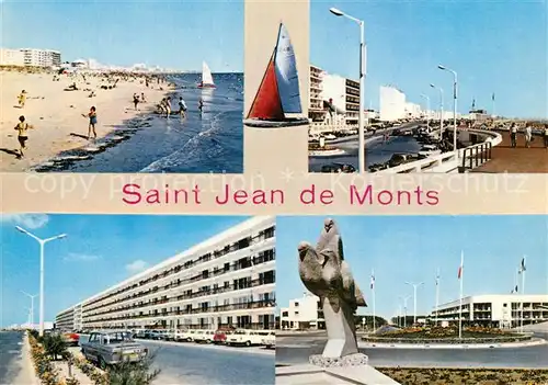 AK / Ansichtskarte Saint_Jean_de_Monts Plage Promenade Hotels Saint_Jean_de_Monts