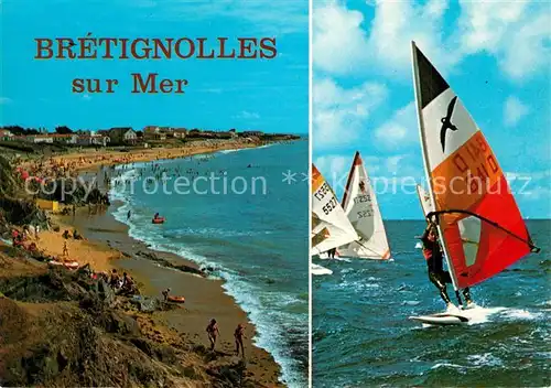 AK / Ansichtskarte Bretignolles sur Mer La plage Windsurfing Bretignolles sur Mer