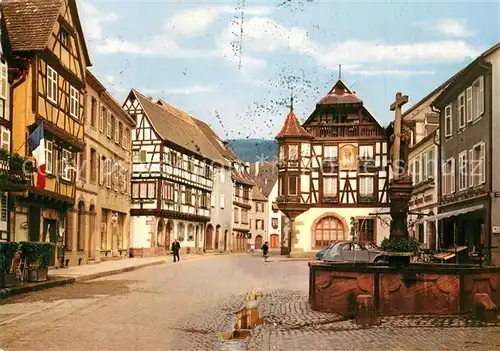AK / Ansichtskarte Kaysersberg_Haut_Rhin Place de l Eglise Fontaine de 1531 vieille ville Kaysersberg_Haut_Rhin