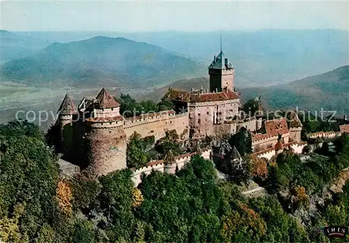 AK / Ansichtskarte Haut Koenigsbourg_Hohkoenigsburg Chateau vue aerienne Haut Koenigsbourg