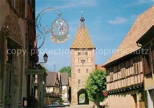 AK / Ansichtskarte Bergheim_Elsass Tour du XIIIe siecle Stadttor Bergheim Elsass