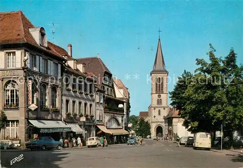 AK / Ansichtskarte Munster_Haut_Rhin_Elsass Place du Marche Eglise Munster_Haut_Rhin_Elsass
