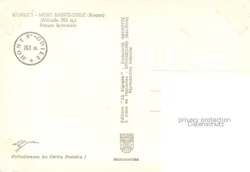 AK / Ansichtskarte Mont Sainte Odile_Mont Ste Odile Cloitre Parure hivernale Mont Sainte Odile