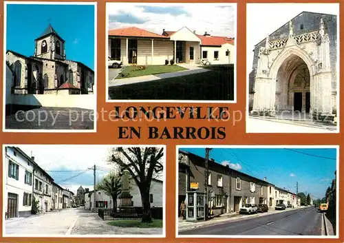 AK / Ansichtskarte Longeville en Barrois Eglise Saint Hilaire Mairie Portail Rue Nationale Grande Rue Longeville en Barrois