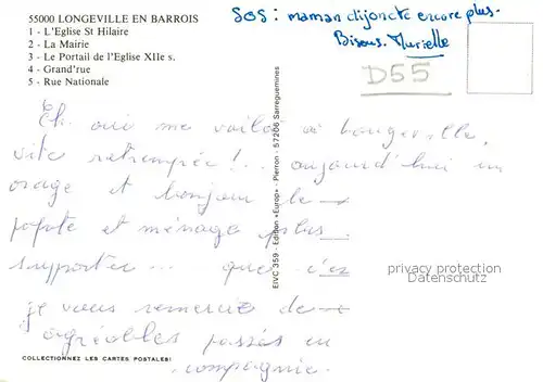 AK / Ansichtskarte Longeville en Barrois Eglise Saint Hilaire Mairie Portail Rue Nationale Grande Rue Longeville en Barrois