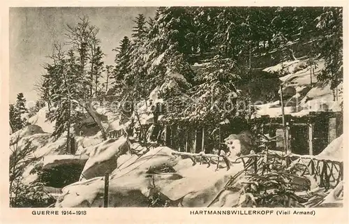 AK / Ansichtskarte Hartmannswillerkopf Grande Guerre 1914 1918 en hiver Hartmannswillerkopf