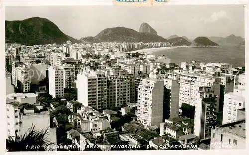 AK / Ansichtskarte Rio_de_Janeiro Panorama Copacabana Rio_de_Janeiro