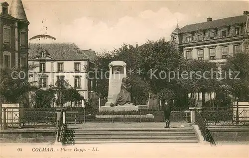 AK / Ansichtskarte Colmar_Haut_Rhin_Elsass Place Rapp Monument Colmar_Haut_Rhin_Elsass