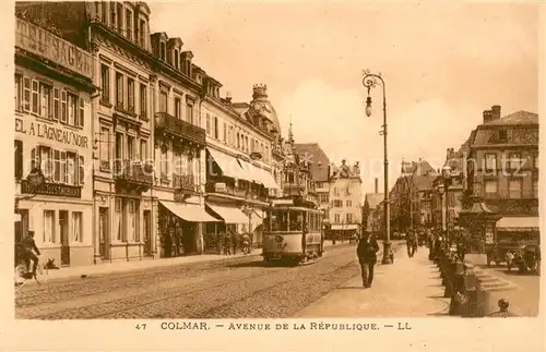 AK / Ansichtskarte Colmar_Haut_Rhin_Elsass Avenue de la Republique Tram Colmar_Haut_Rhin_Elsass