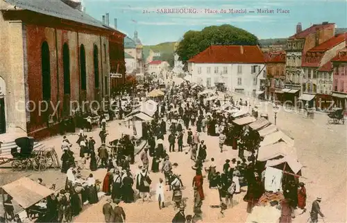 AK / Ansichtskarte Sarrebourg Place du Marche Sarrebourg